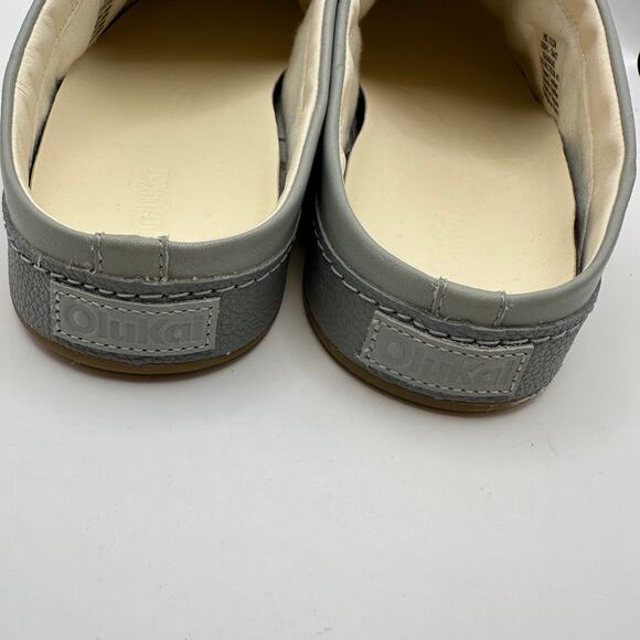 OLUKAI Men's 12 HAMANI Leather Slides Rubber Outsole - Picture 4 of 7